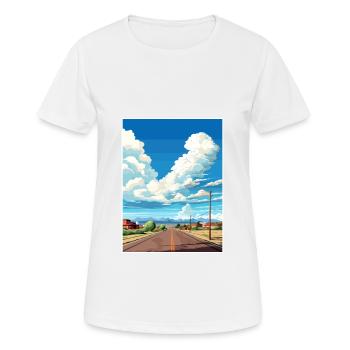 Ouragan Utah Vintage Voyage Affiche WPA Souvenir - T-shirt respirant Femme - blanc - Devant - AI Model Female 172 dark (172cm)