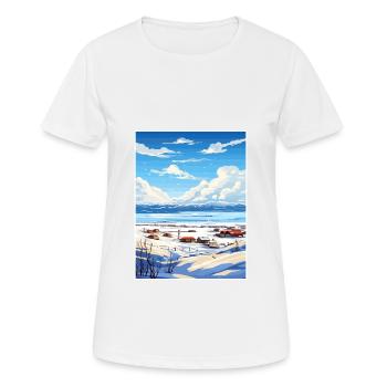 Kotzebue Alaska Vintage Travel Poster WPA Souvenir - Women's Breathable T-Shirt - white - Front - AI Model Female 172 dark (172cm)