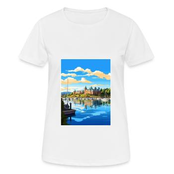 Victoria Canada Vintage voyage affiche WPA Souvenir - T-shirt respirant Femme - blanc - Devant - AI Model Female 172 dark (172cm)