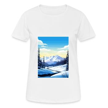 Girdwood Alaska Vintage Travel Poster WPA Souvenir - Women's Breathable T-Shirt - white - Front - AI Model Female 172 dark (172cm)