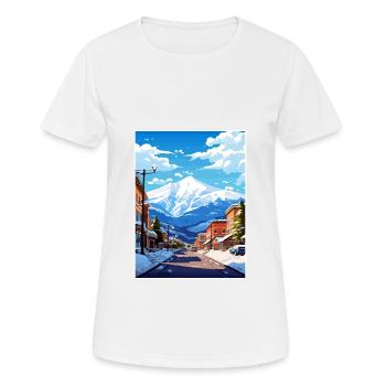 Brian Head Utah Vintage voyage affiche WPA Souvenir - T-shirt respirant Femme - blanc - Devant - AI Model Female 172 dark (172cm)