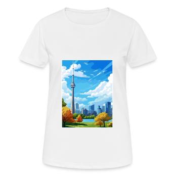 Toronto Canada Vintage Travel Poster WPA Souvenir - Women's Breathable T-Shirt - white - Front - AI Model Female 172 dark (172cm)