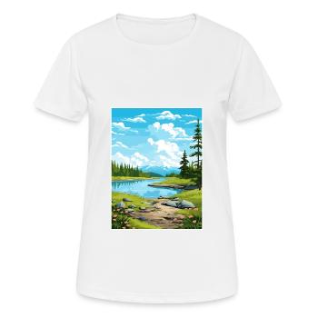 Soldotna Alaska Vintage Travel Poster WPA Souvenir - Women's Breathable T-Shirt - white - Front - AI Model Female 172 dark (172cm)