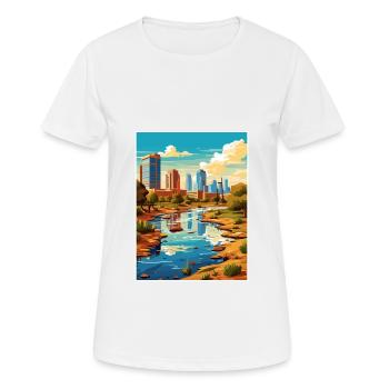 Phoenix Arizona Vintage voyage affiche WPA Souvenir - T-shirt respirant Femme - blanc - Devant - AI Model Female 172 dark (172cm)