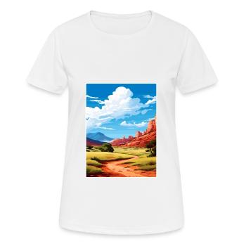 Zeder Utah Vintage Reiseposter WPA Souvenir - Frauen T-Shirt atmungsaktiv - Weiß - Vorne - AI Model Female 172 dark (172cm)