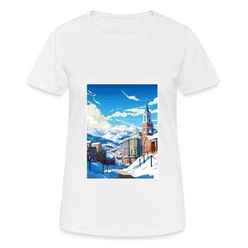 Brian Head Utah Vintage voyage affiche WPA Souvenir - T-shirt respirant Femme - blanc - Devant - AI Model Female 172 dark (172cm)