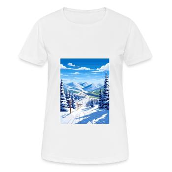 Deer Valley Utah Vintage voyage affiche Souvenir - T-shirt respirant Femme - blanc - Devant - AI Model Female 172 dark (172cm)