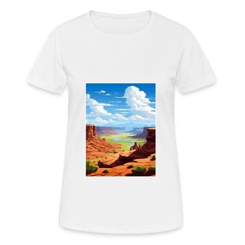 Green River Utah Vintage voyage affiche Souvenir - T-shirt respirant Femme - blanc - Devant - AI Model Female 172 dark (172cm)