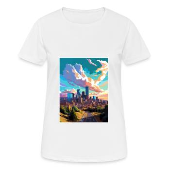 Denver Colorado Vintage voyage affiche WPA Souvenir - T-shirt respirant Femme - blanc - Devant - AI Model Female 172 dark (172cm)