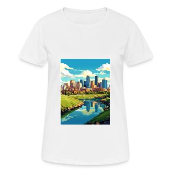 Denver Colorado Vintage voyage affiche WPA Souvenir - T-shirt respirant Femme - blanc - Devant - AI Model Female 172 dark (172cm)