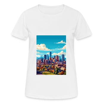 Denver Colorado Vintage Voyage Poster WPA Souvenir - T-shirt respirant Femme - blanc - Devant - AI Model Female 172 dark (172cm)
