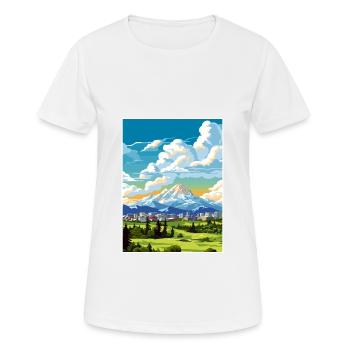 Anchorage Alaska Vintage Travel Poster Souvenir - Women's Breathable T-Shirt - white - Front - AI Model Female 172 dark (172cm)