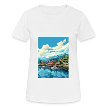 Ketchikan Alaska Vintage Travel Poster Souvenir - Women's Breathable T-Shirt - white - Front - AI Model Female 172 dark (172cm)