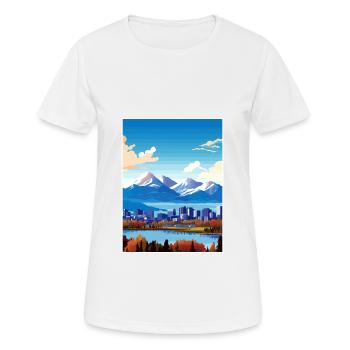 Anchorage Alaska Vintage Travel Poster Souvenir - Women's Breathable T-Shirt - white - Front - AI Model Female 172 dark (172cm)