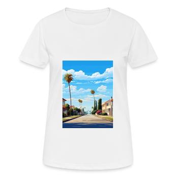 Ventura Californie Vintage voyage affiche Souvenir - T-shirt respirant Femme - blanc - Devant - AI Model Female 172 dark (172cm)