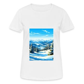 Deer Valley Utah Vintage voyage affiche Souvenir - T-shirt respirant Femme - blanc - Devant - AI Model Female 172 dark (172cm)