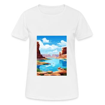 Lac Powell Utah Vintage voyage affiche Souvenir - T-shirt respirant Femme - blanc - Devant - AI Model Female 172 dark (172cm)
