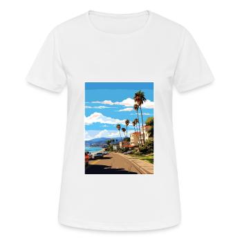 Ventura Californie Vintage voyage affiche Souvenir - T-shirt respirant Femme - blanc - Devant - AI Model Female 172 dark (172cm)