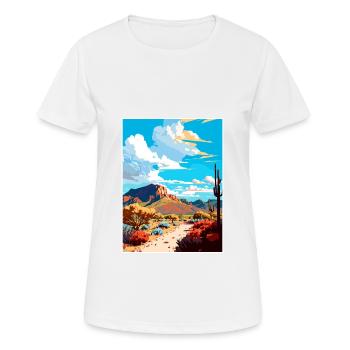 Vallée d’Oro Arizona Vintage voyage affiche Souvenir - T-shirt respirant Femme - blanc - Devant - AI Model Female 172 dark (172cm)