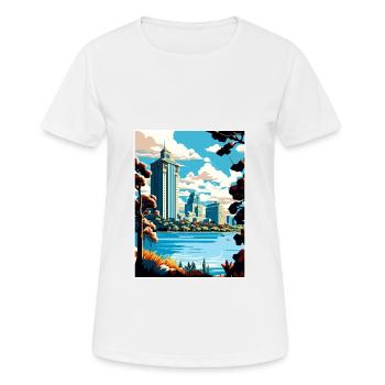 Oakland California Vintage Travel Poster Souvenir - Women's Breathable T-Shirt - white - Front - AI Model Female 172 dark (172cm)