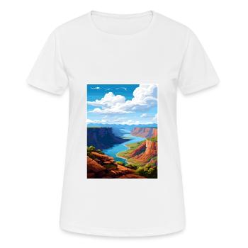 Flaming Gorge Utah Vintage voyage affiche Souvenir - T-shirt respirant Femme - blanc - Devant - AI Model Female 172 dark (172cm)