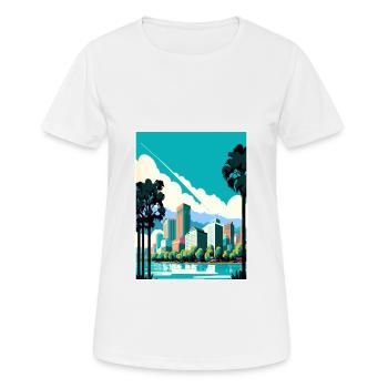 Oakland California Vintage Travel Poster Souvenir - Women's Breathable T-Shirt - white - Front - AI Model Female 172 dark (172cm)