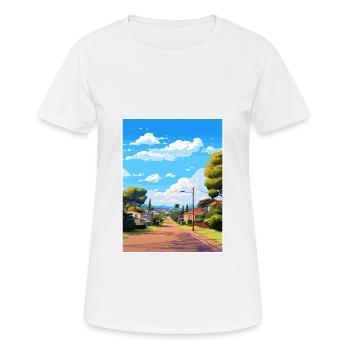 Mount Coot Tha Australia Vintage Travel Poster WPA - Women's Breathable T-Shirt - white - Front - AI Model Female 172 dark (172cm)