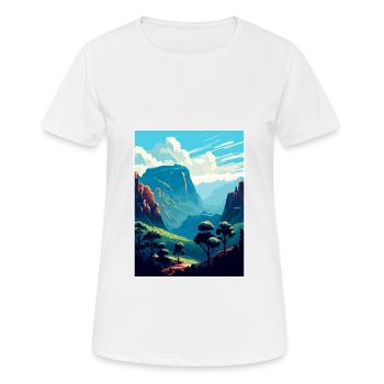 Blue Mountains Australien Vintage Reiseposter WPA - Frauen T-Shirt atmungsaktiv - Weiß - Vorne - AI Model Female 172 dark (172cm)