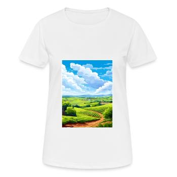 Barossa Valley Australie Vintage voyage affiche WPA - T-shirt respirant Femme - blanc - Devant - AI Model Female 172 dark (172cm)