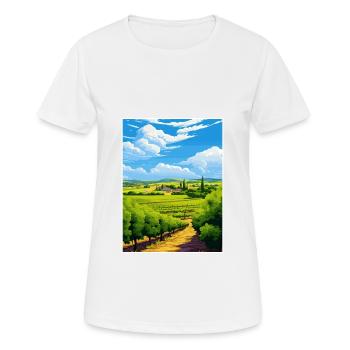 Barossa Valley Australie Vintage voyage affiche WPA - T-shirt respirant Femme - blanc - Devant - AI Model Female 172 dark (172cm)