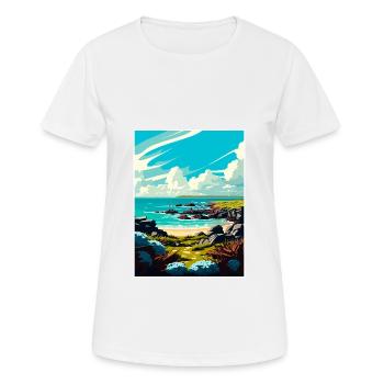 Phillip Island Australie Vintage Travel Poster WPA - T-shirt respirant Femme - blanc - Devant - AI Model Female 172 dark (172cm)