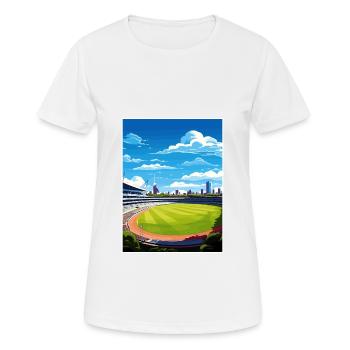 Melbourne Cricket Ground Vintage voyage affiche WPA - T-shirt respirant Femme - blanc - Devant - AI Model Female 172 dark (172cm)