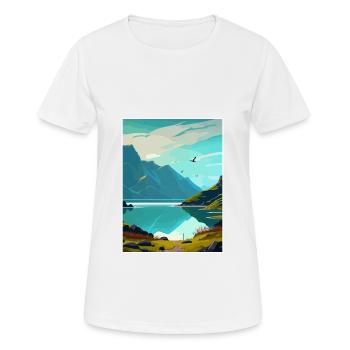Milford Sound Neuseeland Vintage Reiseposter - Frauen T-Shirt atmungsaktiv - Weiß - Vorne - AI Model Female 172 dark (172cm)