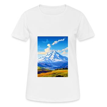 Mount Ruapehu Neuseeland Vintage Reiseposter - Frauen T-Shirt atmungsaktiv - Weiß - Vorne - AI Model Female 172 dark (172cm)