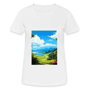 Whangarei Neuseeland Vintage Reiseposter WPA - Frauen T-Shirt atmungsaktiv - Weiß - Vorne - AI Model Female 172 dark (172cm)