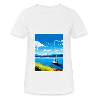 Lake Taupo Neuseeland Vintage Reiseposter WPA - Frauen T-Shirt atmungsaktiv - Weiß - Vorne - AI Model Female 172 dark (172cm)