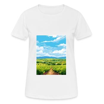 Yarra Valley Australie Vintage voyage affiche WPA - T-shirt respirant Femme - blanc - Devant - AI Model Female 172 dark (172cm)