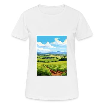 Yarra Valley Australie Vintage voyage affiche WPA - T-shirt respirant Femme - blanc - Devant - AI Model Female 172 dark (172cm)