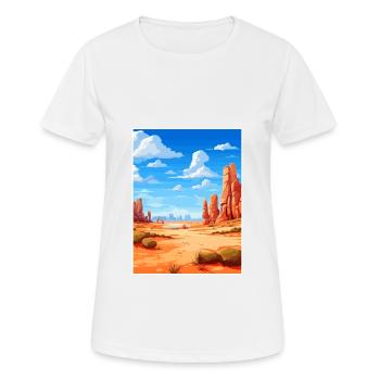 Les Pinnacles Australie Vintage voyage affiche WPA - T-shirt respirant Femme - blanc - Devant - AI Model Female 172 dark (172cm)
