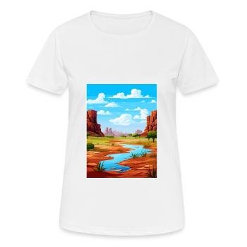 Le Kimberley Australie Vintage voyage affiche WPA - T-shirt respirant Femme - blanc - Devant - AI Model Female 172 dark (172cm)