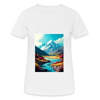Mount Cook Neuseeland Vintage Reiseposter WPA - Frauen T-Shirt atmungsaktiv - Weiß - Vorne - AI Model Female 172 dark (172cm)