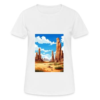 Les Pinnacles Australie Vintage voyage affiche WPA - T-shirt respirant Femme - blanc - Devant - AI Model Female 172 dark (172cm)