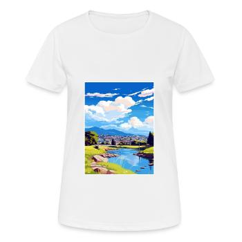 Hamilton Nouvelle-Zélande Nz Vintage Travel Poster WPA - T-shirt respirant Femme - blanc - Devant - AI Model Female 172 dark (172cm)