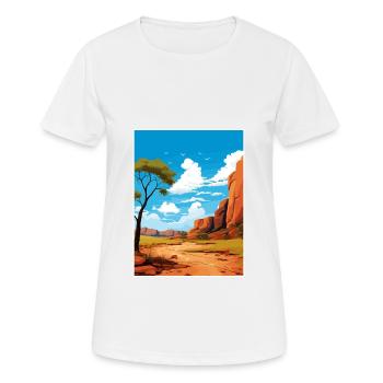 Le Kimberley Australie Vintage voyage affiche WPA - T-shirt respirant Femme - blanc - Devant - AI Model Female 172 dark (172cm)
