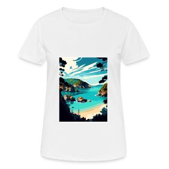 Abel Tasman Neuseeland Vintage Reiseposter WPA - Frauen T-Shirt atmungsaktiv - Weiß - Vorne - AI Model Female 172 dark (172cm)