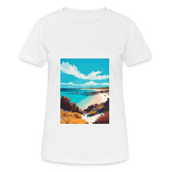 Margaret River Australie Vintage voyage affiche WPA - T-shirt respirant Femme - blanc - Devant - AI Model Female 172 dark (172cm)
