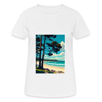 Manly Beach Australien Vintage Reiseposter WPA - Frauen T-Shirt atmungsaktiv - Weiß - Vorne - AI Model Female 172 dark (172cm)