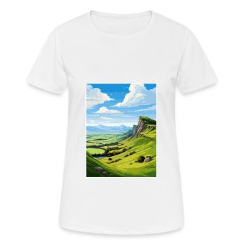 Te Mata Peak Neuseeland Vintage Reiseposter WPA - Frauen T-Shirt atmungsaktiv - Weiß - Vorne - AI Model Female 172 dark (172cm)