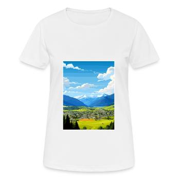 Hamner Springs Neuseeland Vintage Reiseposter - Frauen T-Shirt atmungsaktiv - Weiß - Vorne - AI Model Female 172 dark (172cm)
