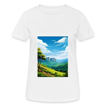 Blue Mountain Australien Vintage Reiseposter WPA - Frauen T-Shirt atmungsaktiv - Weiß - Vorne - AI Model Female 172 dark (172cm)